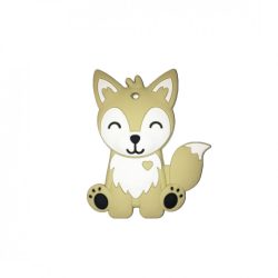 Bézs róka szilikonrágóka