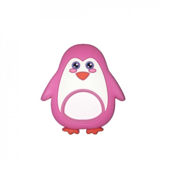 Pink pingvin szilikonrágóka