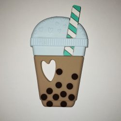 Drapp-kék shake szilikonrágóka