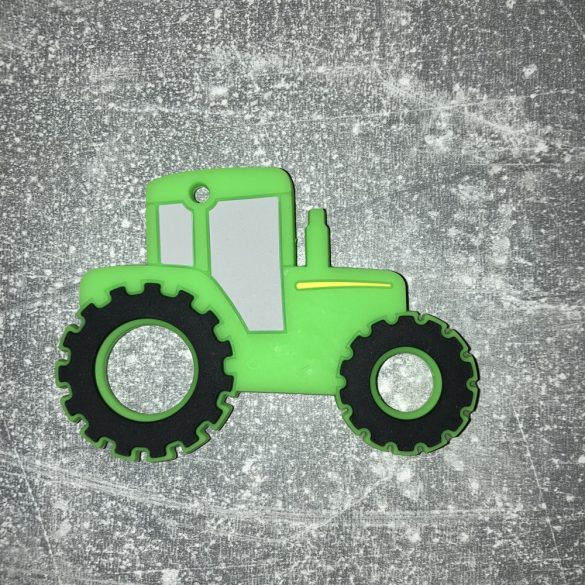 Zöld traktor szilikonrágóka