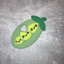 Zöld borsó szilikonrágóka