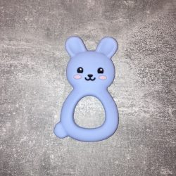Kék nyuszi szilikonrágóka
