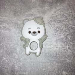 Szürke maci szilikonrágóka