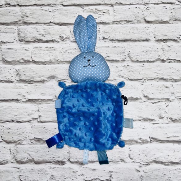 Kék nyuszis minky szundikendő