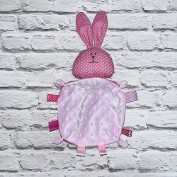 Rózsaszín nyuszi minky szundikendő