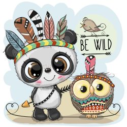 Indián panda 3 minta