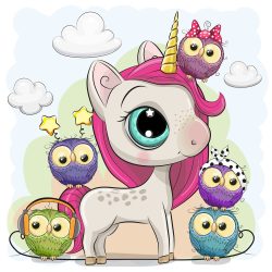 Pink unikornis 8 minta