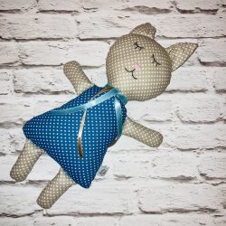 LouLou sötéttürkizkék-bézs cica