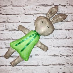 LouLou kiwizöld-bézs nyuszi