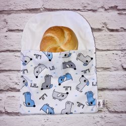 Szendvicstasak normál méretben kék kutyás 