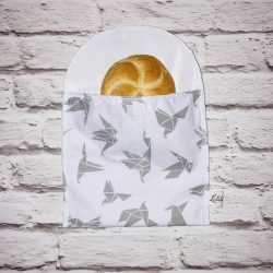 Szendvicstasak normál méretben szürke origamis