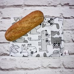 Szendvicstasak maxi méretben szürke kutyás