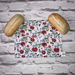 Szendvicstasak maxi méretben piros virágos