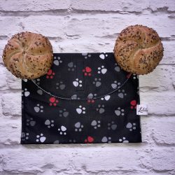 Szendvicstasak maxi méretben fekete tappancsos