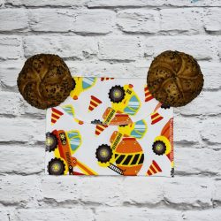 Szendvicstasak maxi méretben narancssárga munkagépes