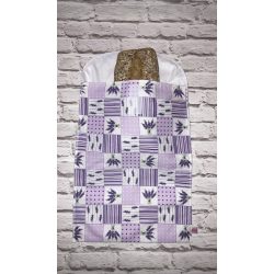 Kenyérzsák lila levendulás kockás