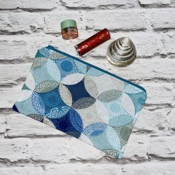Maxi neszeszer türkizkék kaleidoszkópos