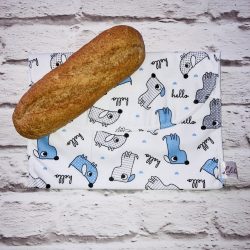Szendvicstasak maxi méretben kék kutyás